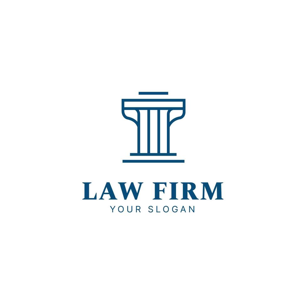 modèle de conception de logo d'avocat, cabinet d'avocats, logo de justice, logo de droit pour les avocats et les tribunaux vecteur