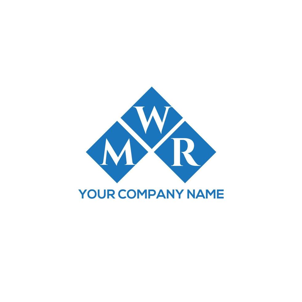 création de logo de lettre mwr sur fond blanc. concept de logo de lettre initiales créatives mwr. conception de lettre mwr. vecteur