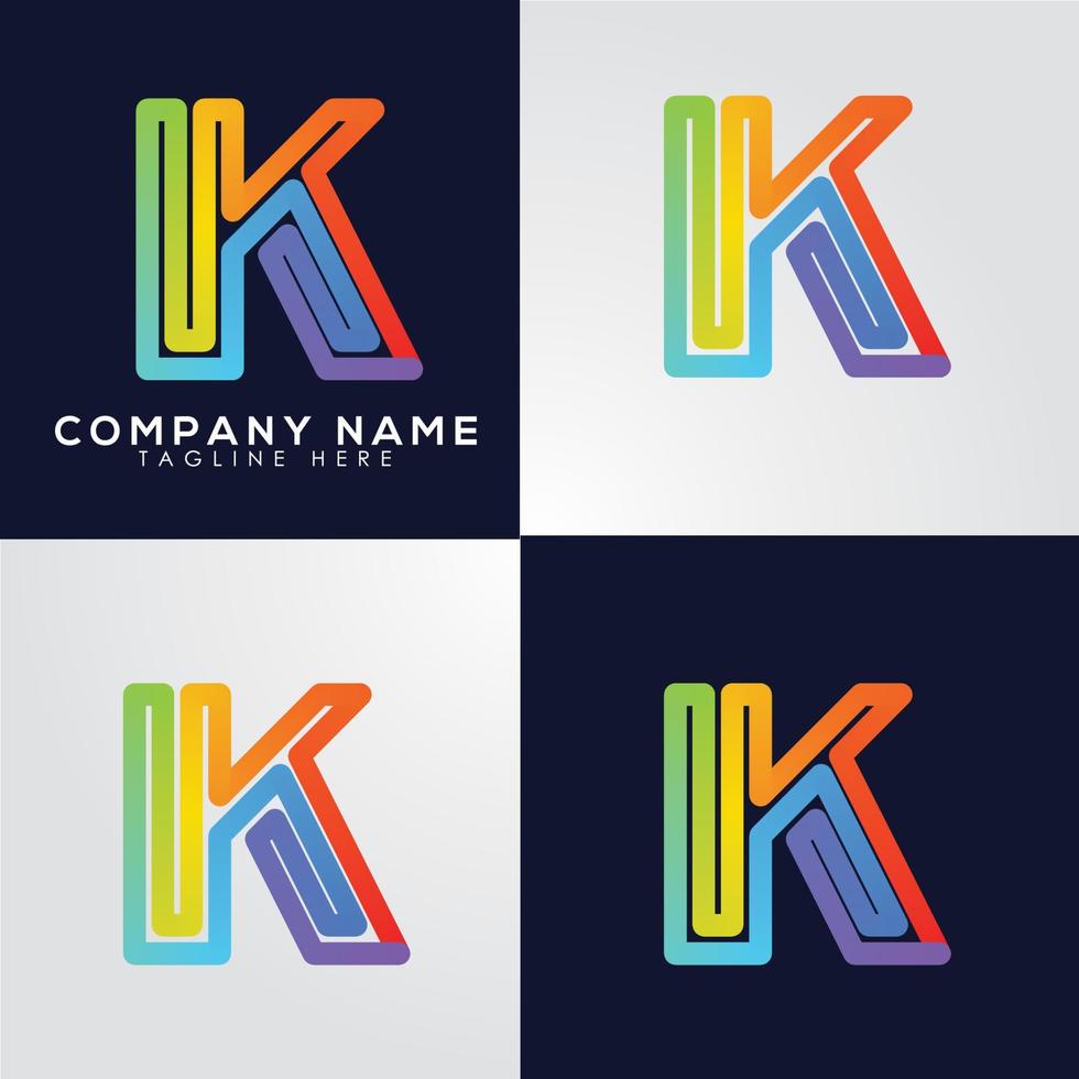 icône du logo abstrait lettre k. emblème de monogramme monochrome alphabet ligne premium. élément de modèle de conception graphique vectoriel. symbole graphique pour l'identité d'entreprise. vecteur