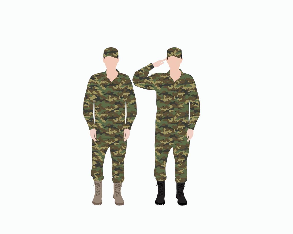 femmes soldats personnage vectoriel des forces nationales et le concept de l'armée militaire, eps