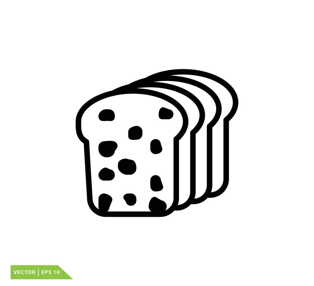 modèle de conception de logo vectoriel icône pain