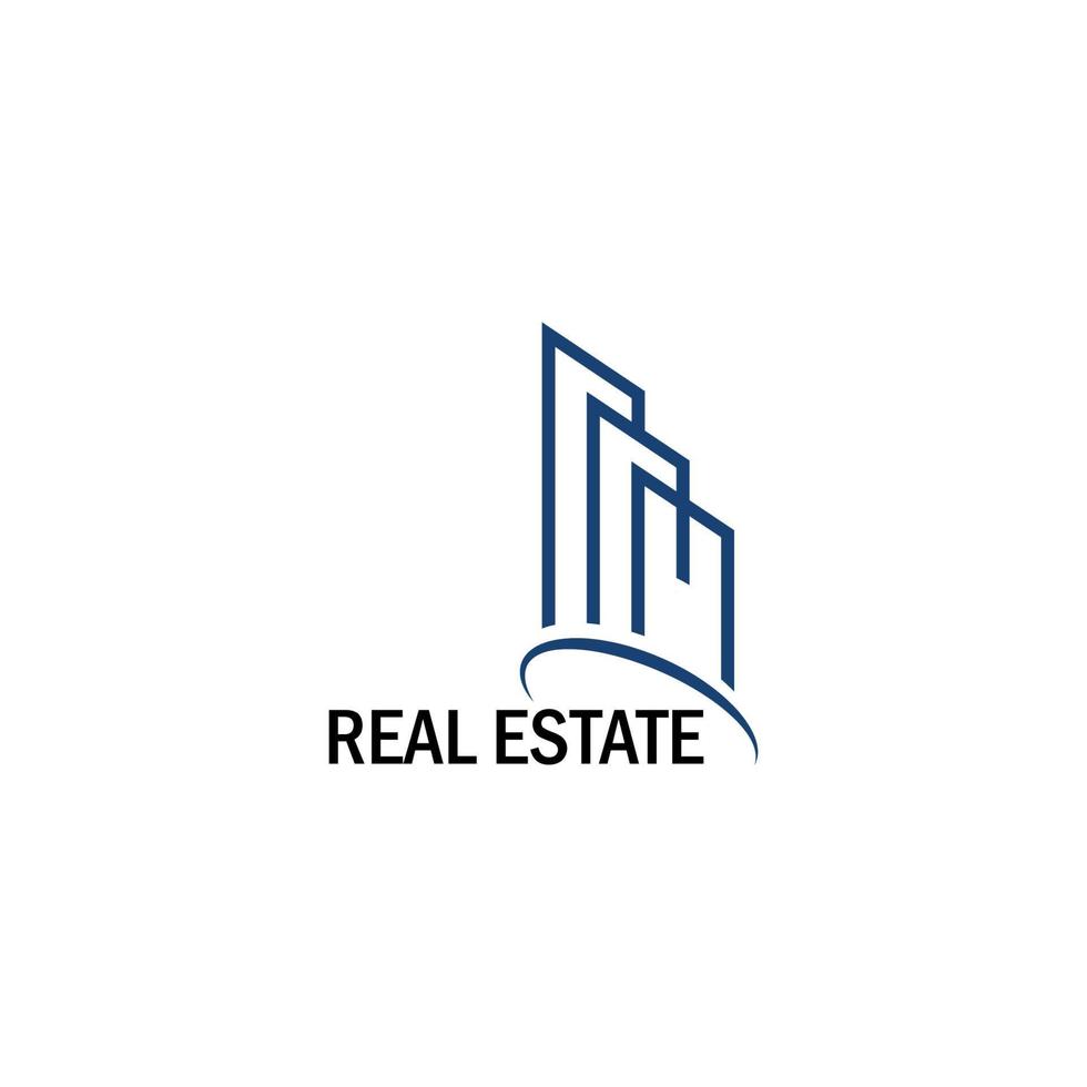 icône du logo de la maison de l'immobilier vecteur