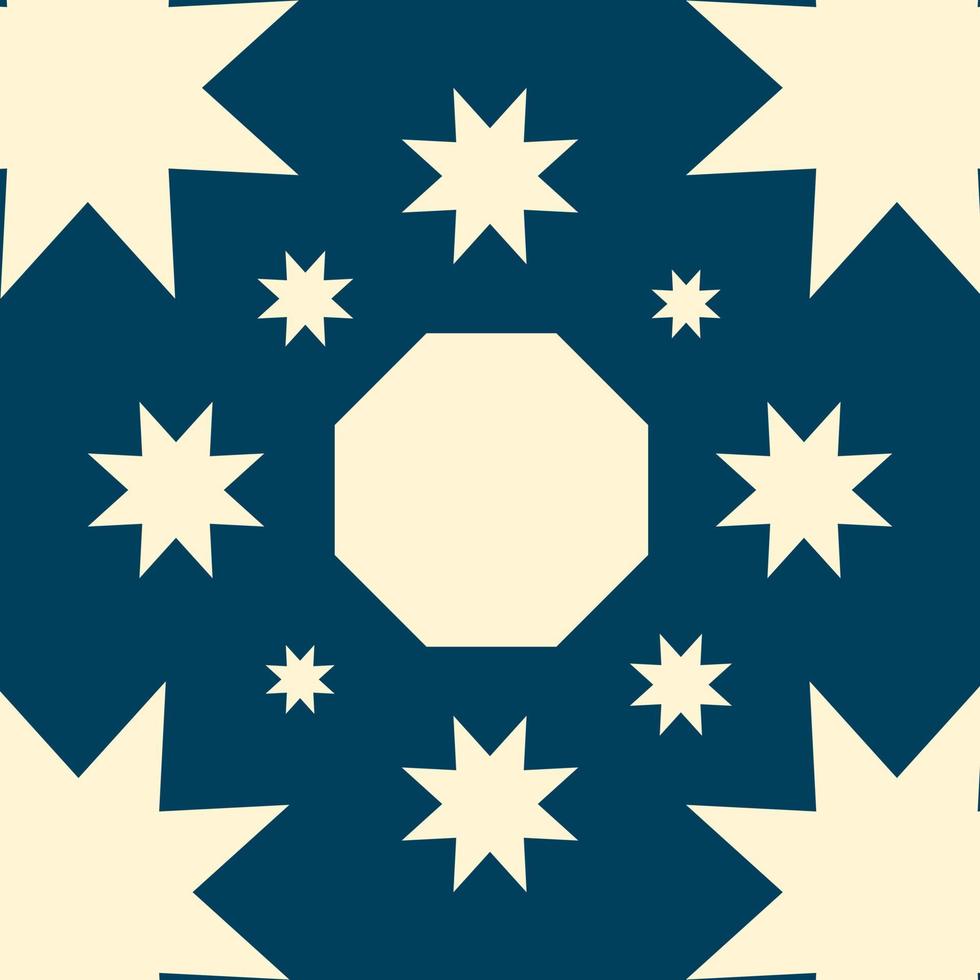 Motif de broderie motif ethnique géométrique bleu foncé pour fond ou papier peint et vêtements Jupe Tapis Papier peint Vêtements Emballage Batik Tissu Tissu Vêtements vecteur