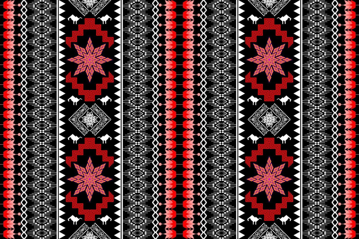 motif d'art traditionnel oriental ethnique géométrique.figure style de broderie tribale.design pour le fond, le papier peint, les vêtements, l'emballage, le tissu, l'élément, l'illustration vectorielle. vecteur