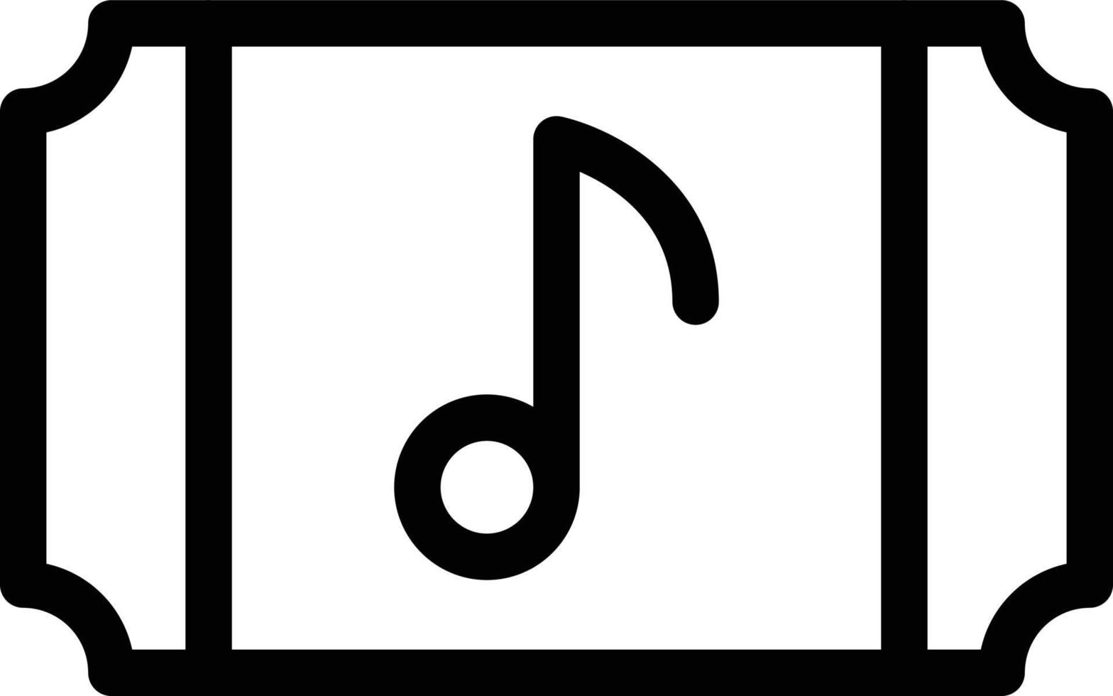 illustration vectorielle de billet de concert sur fond. symboles de qualité premium. icônes vectorielles pour le concept et la conception graphique. vecteur