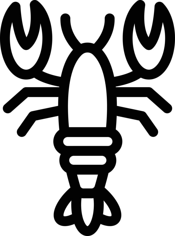 illustration vectorielle de homard sur un fond. symboles de qualité premium. icônes vectorielles pour le concept et la conception graphique. vecteur