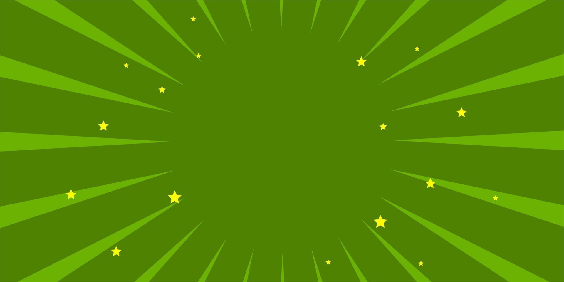 fond vert comique avec étoile vecteur