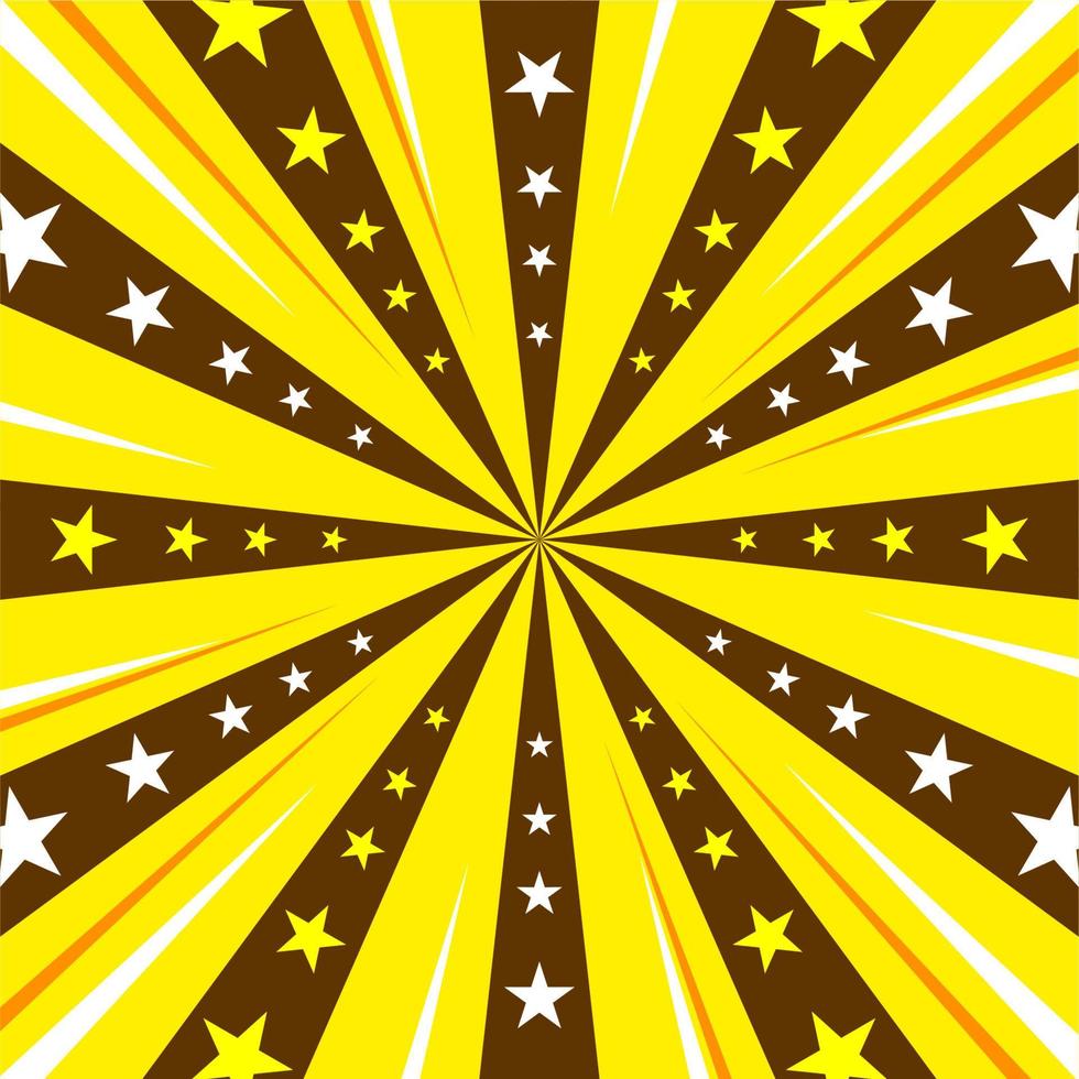 fond jaune comique avec étoile vecteur