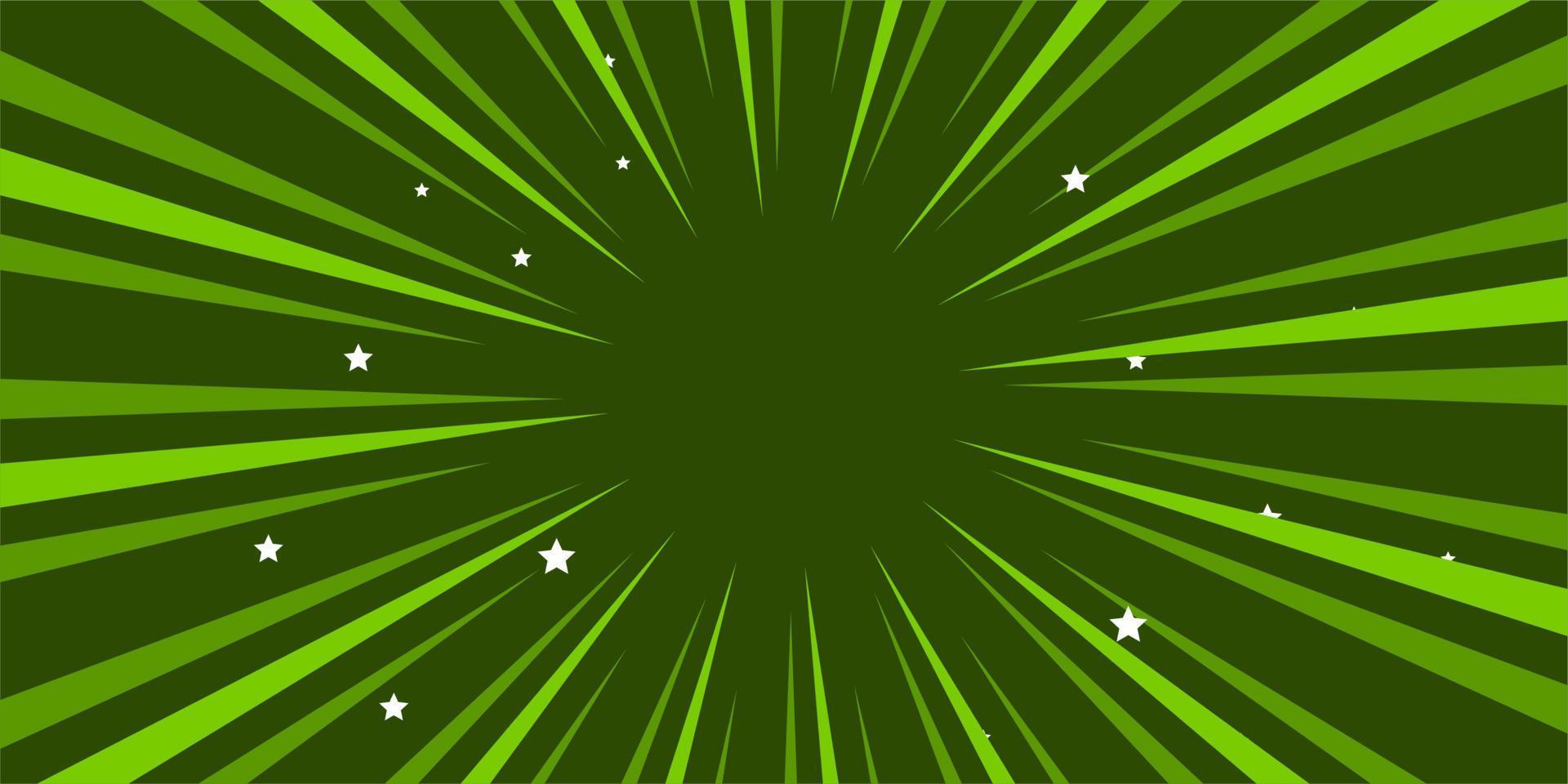 fond vert comique avec étoile vecteur