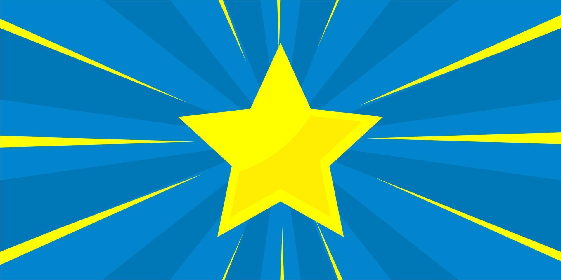dessin animé comique bleu avec étoile vecteur