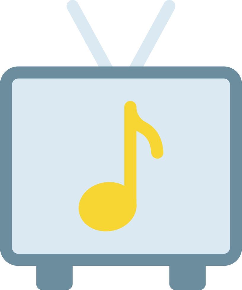 illustration vectorielle de télévision musique sur fond.symboles de qualité premium.icônes vectorielles pour le concept et la conception graphique. vecteur