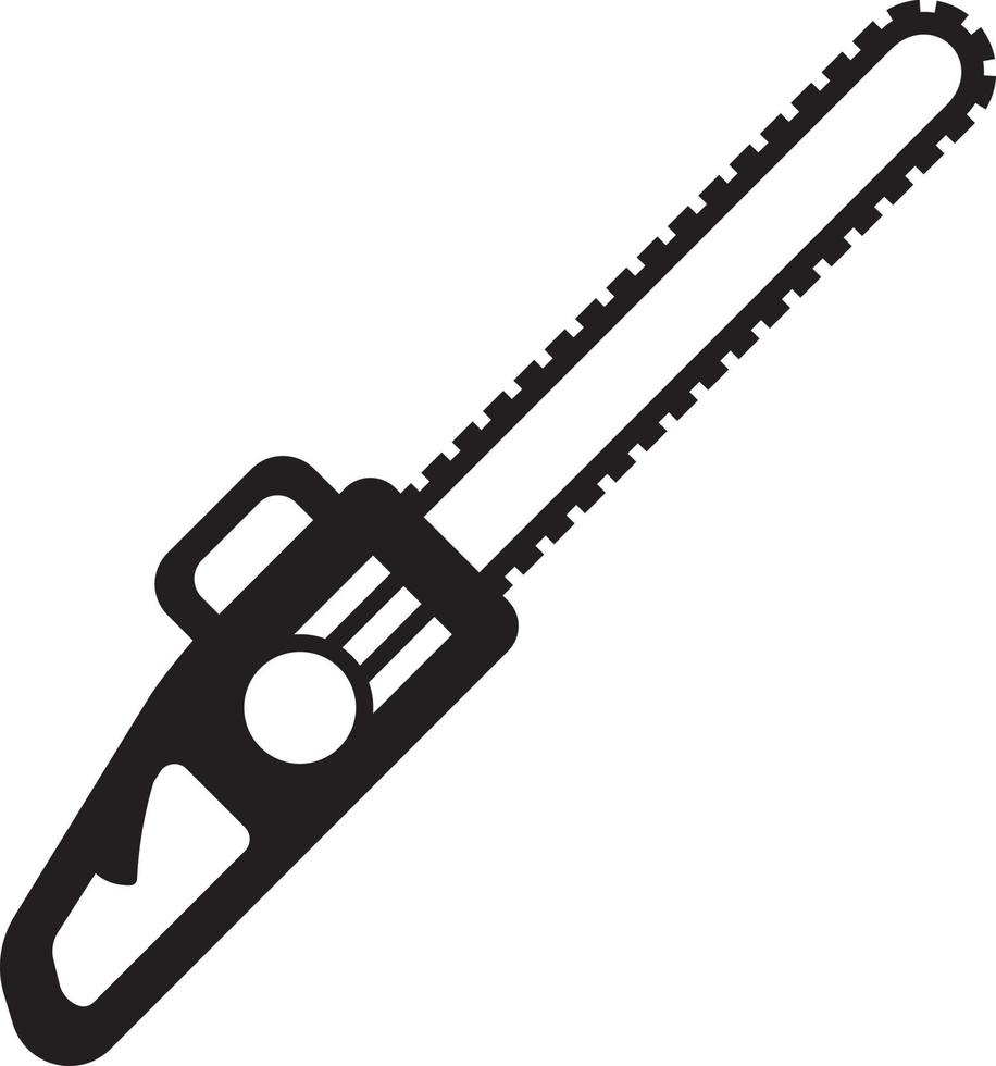 icône de tronçonneuse de l'industrie noire simple. contour de l'icône de vecteur de tronçonneuse de l'industrie pour la conception de sites Web isolée sur fond blanc.