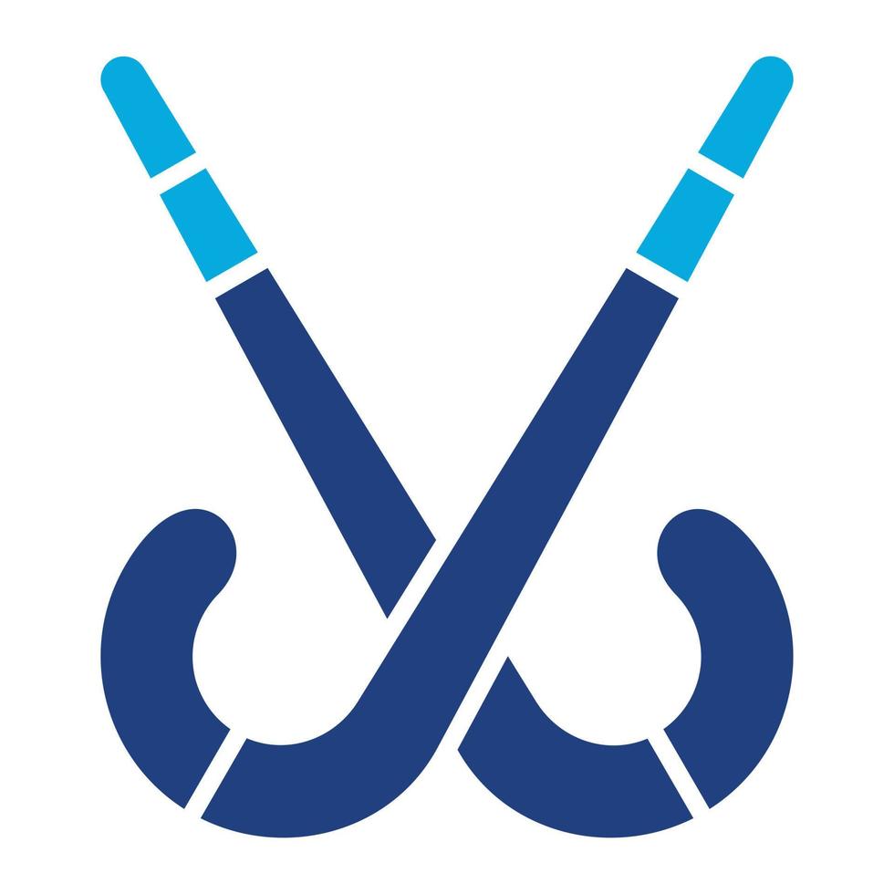 icône de deux couleurs de glyphe de hockey vecteur