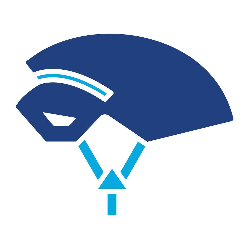 icône de deux couleurs de glyphe de casque vecteur