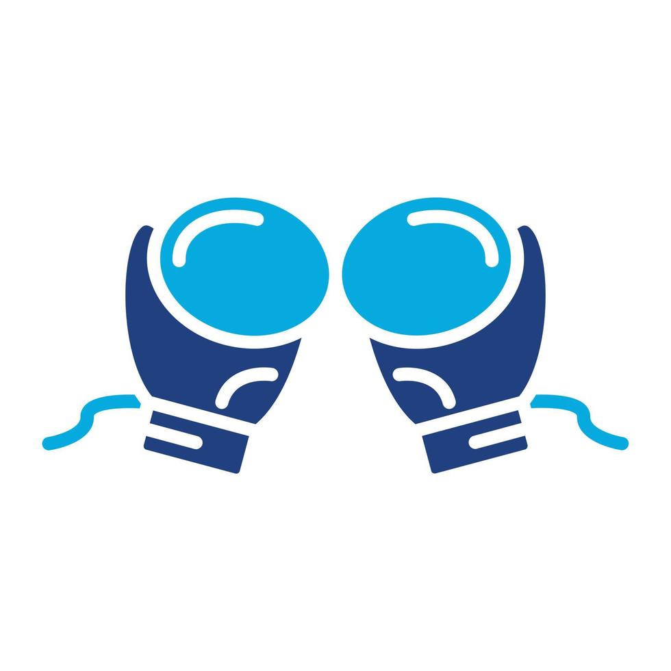 gants de boxe glyphe deux icône de couleur vecteur