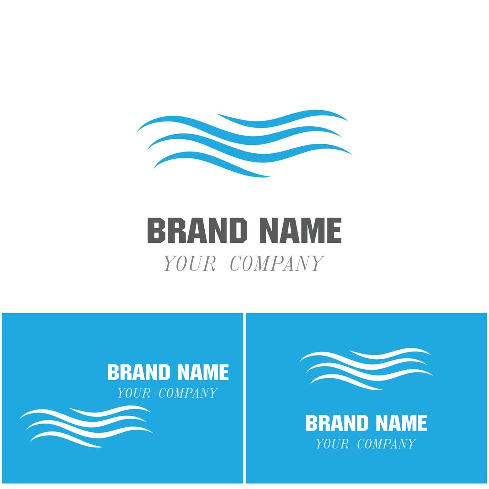 eau vague icône vector illustration design logo