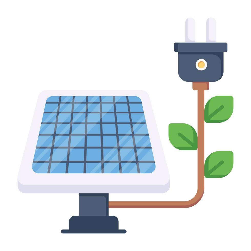 une icône moderne plate d'énergie verte vecteur