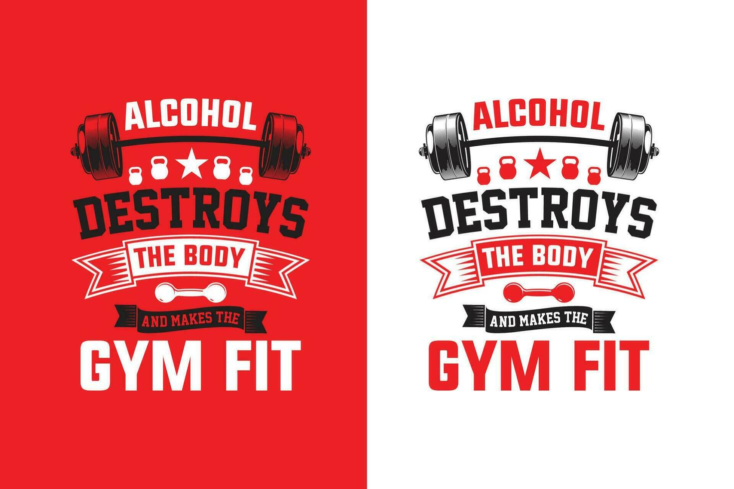 t-shirt de musculation d'entraînement de fitness de gym créative vecteur