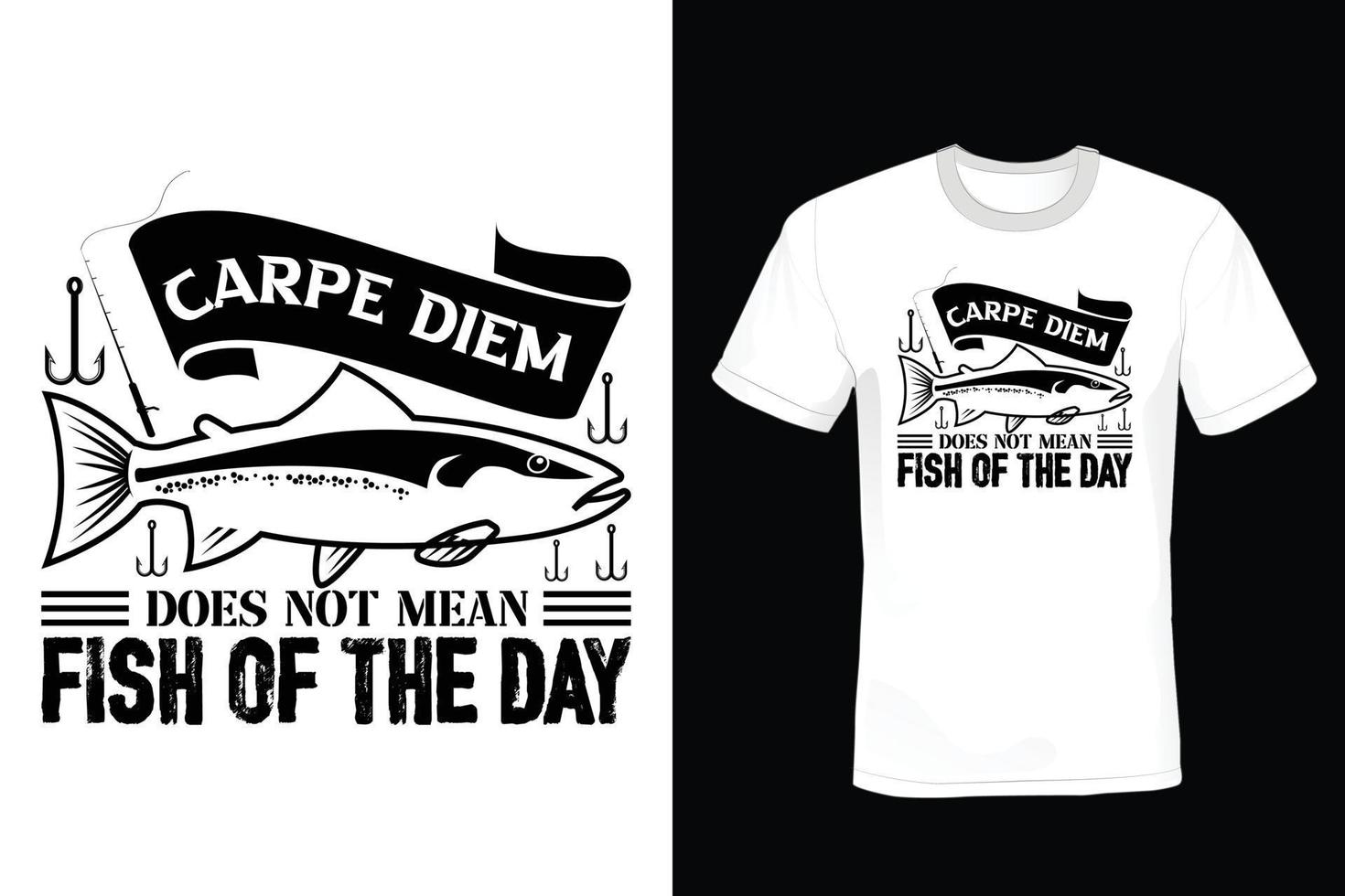 conception de t-shirt de pêche, vintage, typographie vecteur
