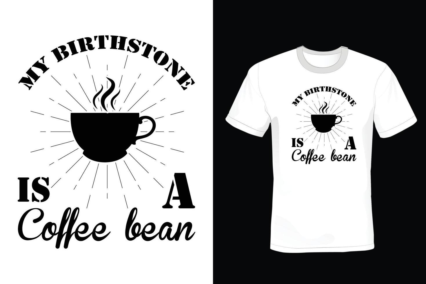 conception de t-shirt café, vintage, typographie vecteur