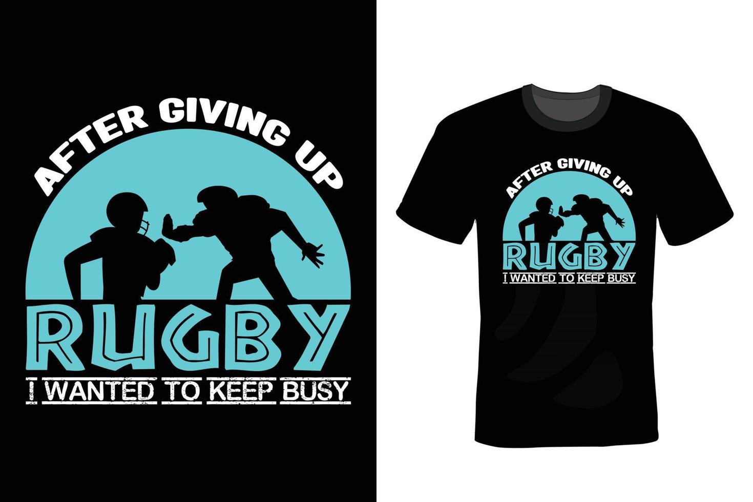 conception de t-shirt de rugby, vintage, typographie vecteur