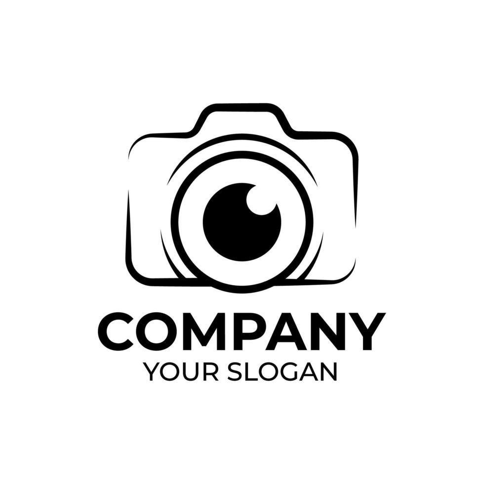 création de logo de photographie d'appareil photo vecteur