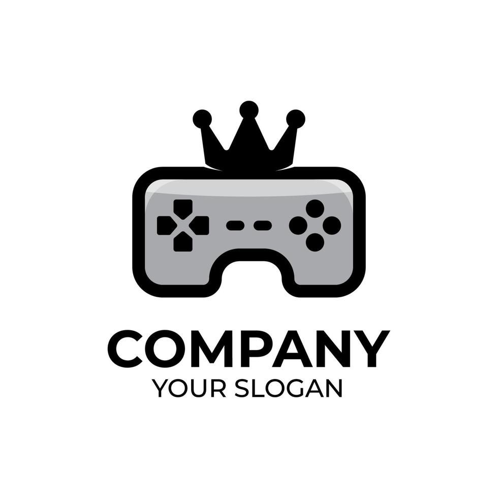 conception du logo de la manette de jeu king vecteur