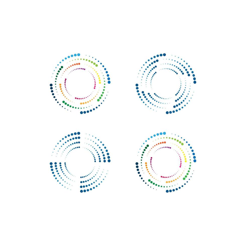 jeu d'icônes de points de cercle vecteur