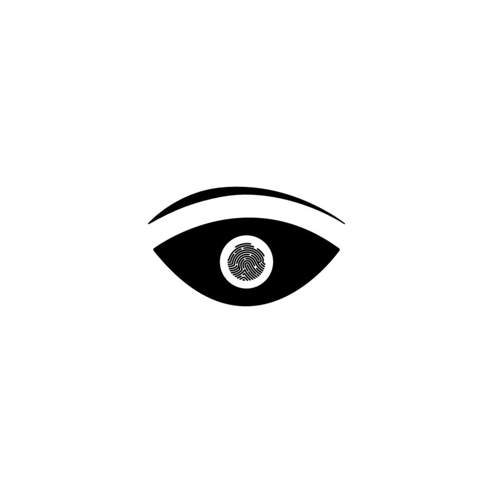 icône colorée d'authentification par balayage des yeux vecteur