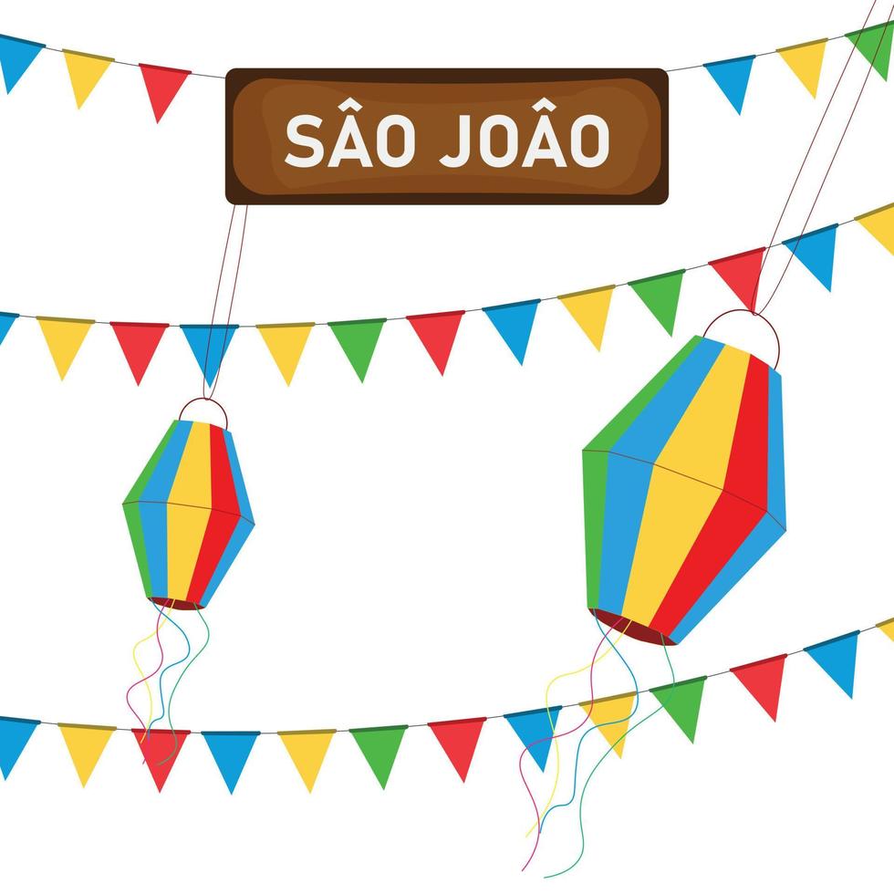 festival brésilien de sao joao vecteur