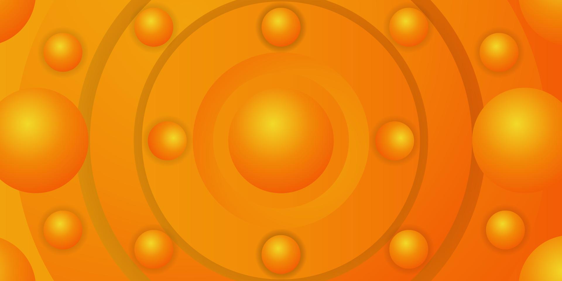 vecteur de fond avec des cercles orange