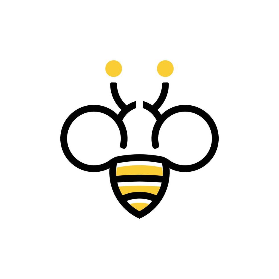 création de logo d'abeille simple vecteur