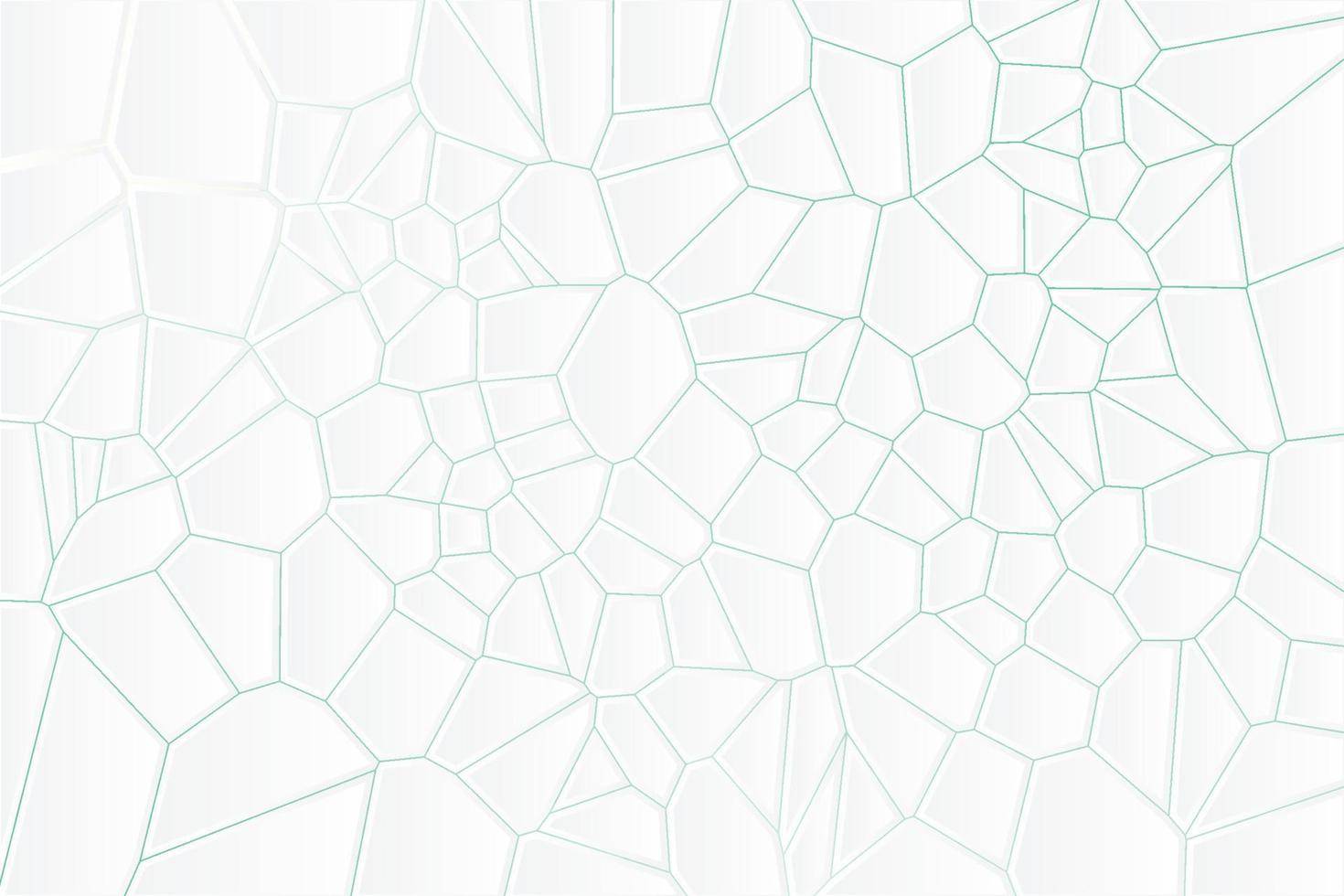 fond de diagramme de voronoi blanc avec rétro-éclairage dégradé. illustration abstraite de texture de mur de mosaïque cassée vecteur