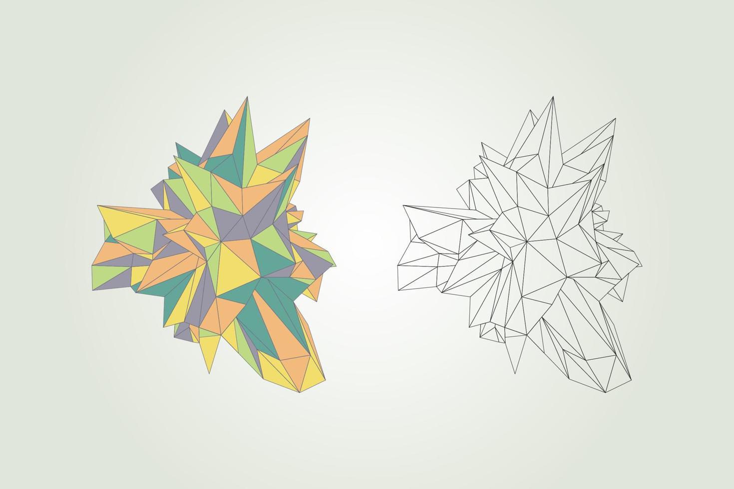 objets géométriques abstraits. formes polygonales linéaires design décoratif isolé vecteur
