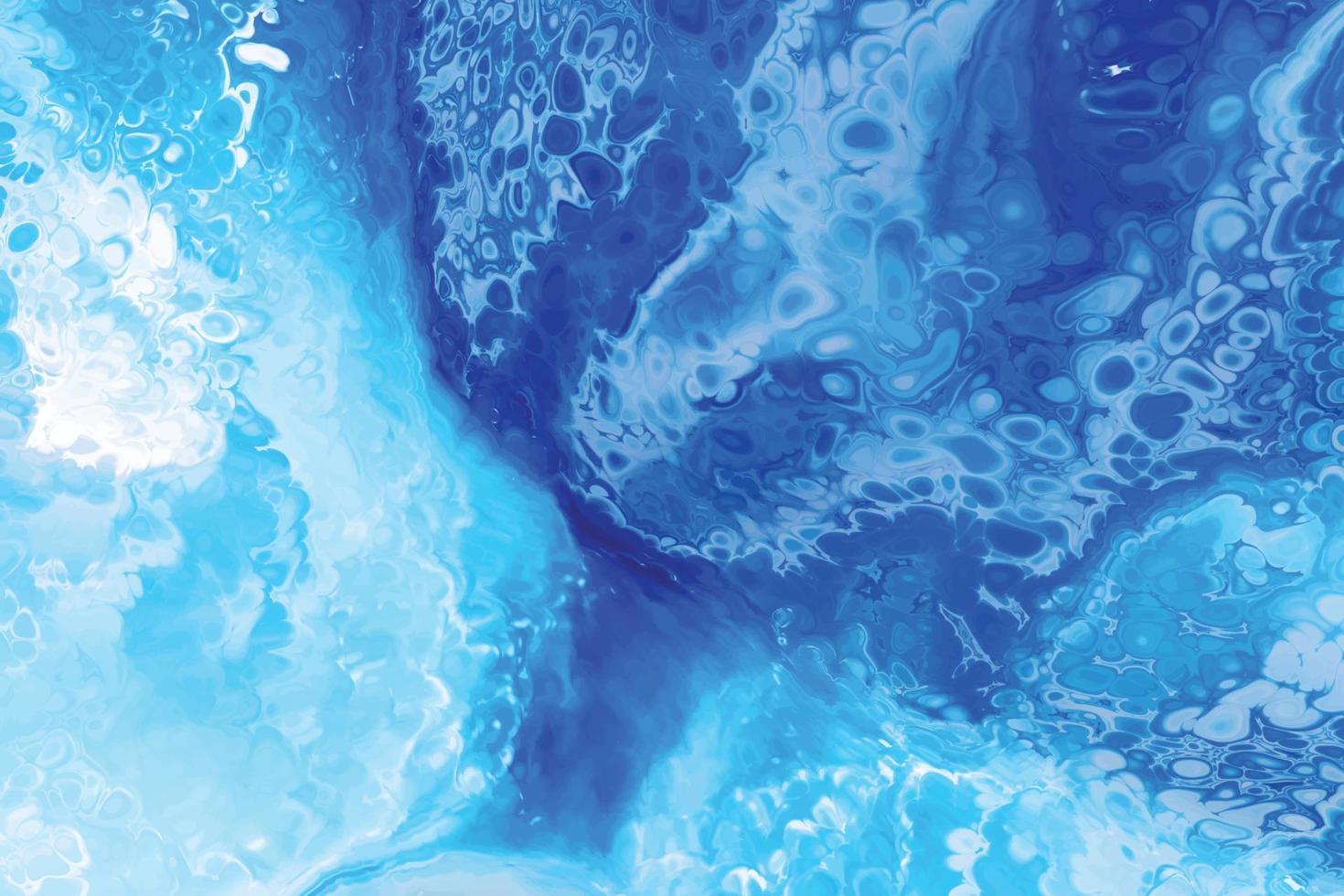 texture de fond de peinture à l'eau bleue abstraite. illustration d'art en marbre splash lumineux vecteur