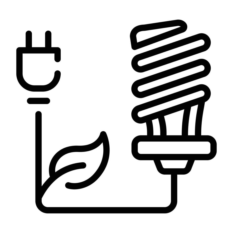 icône linéaire de prise écologique conçue de manière créative vecteur