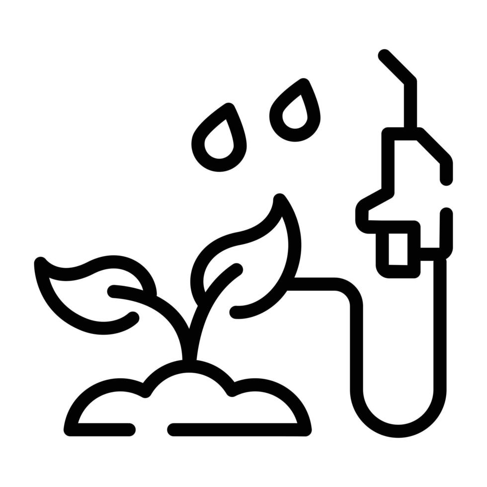 une conception d'icône de ligne de jardinage vecteur