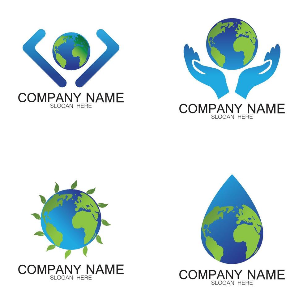 icône de vecteur de conceptions de logo du monde