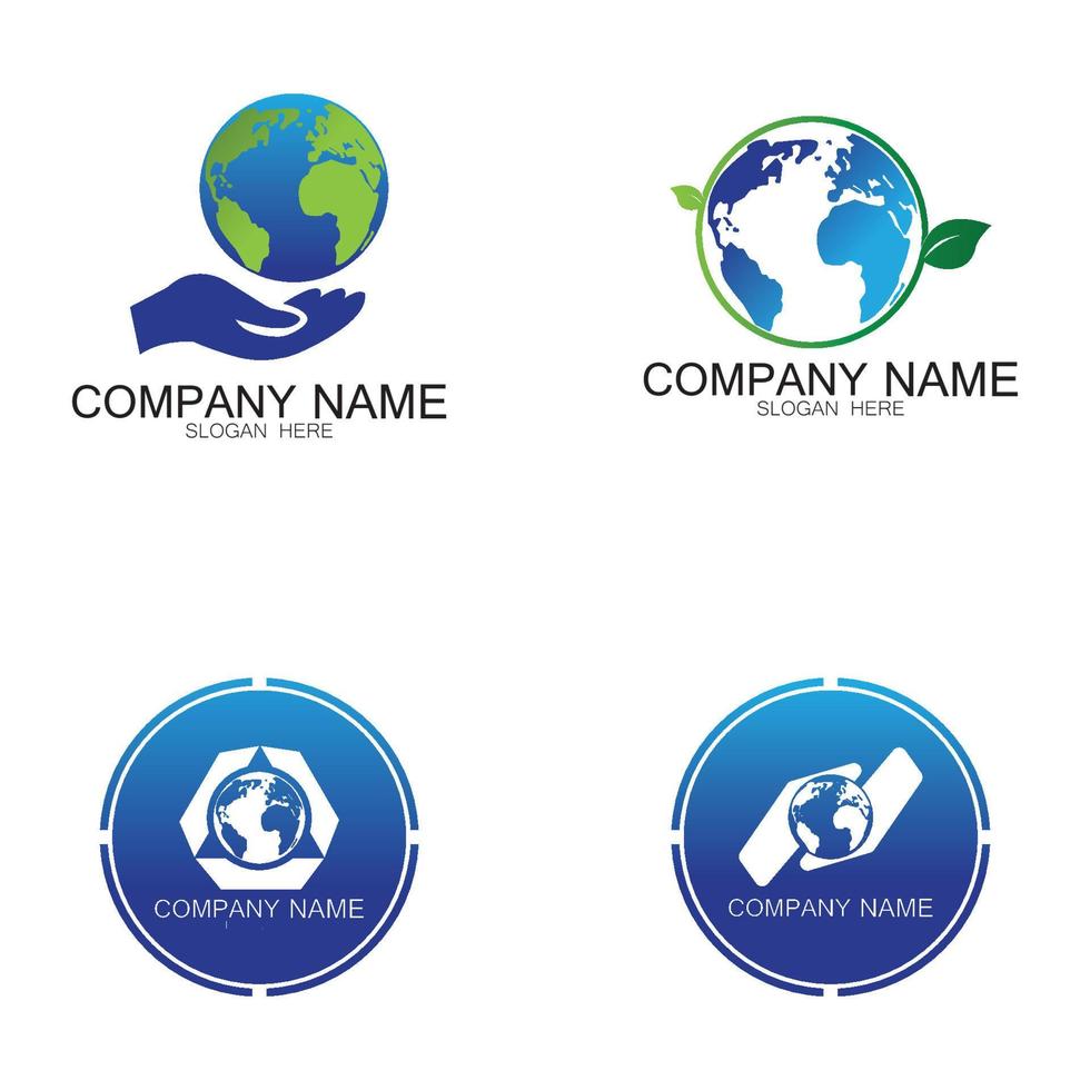 icône de vecteur de conceptions de logo du monde