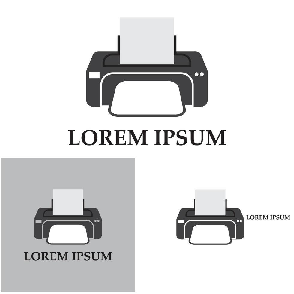 imprimante icône vecteur symbole illustration fond