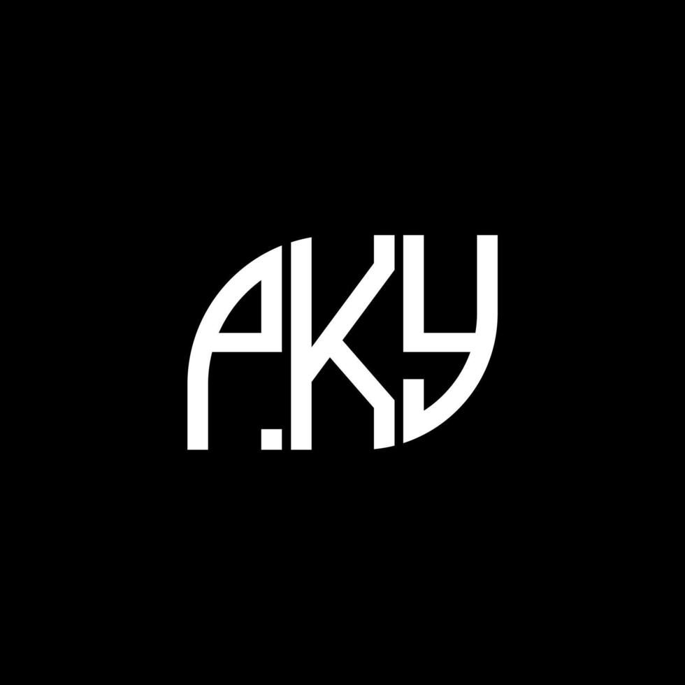 création de logo de lettre pky sur fond noir.concept de logo de lettre initiales créatives pky.conception de lettre vectorielle pky. vecteur