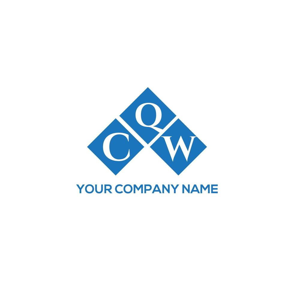 création de logo de lettre cqw sur fond blanc. concept de logo de lettre initiales créatives cqw. conception de lettre cqw. vecteur