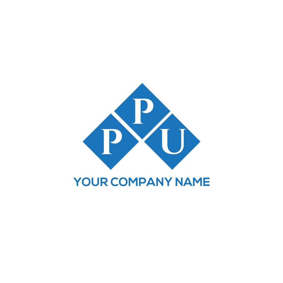 création de logo de lettre ppu sur fond blanc. concept de logo de lettre initiales créatives ppu. conception de lettre ppu. vecteur