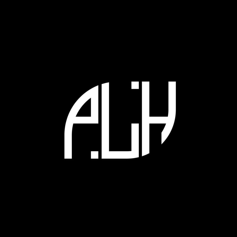 création de logo de lettre plh sur fond noir.concept de logo de lettre initiales créatives plh.conception de lettre vectorielle plh. vecteur