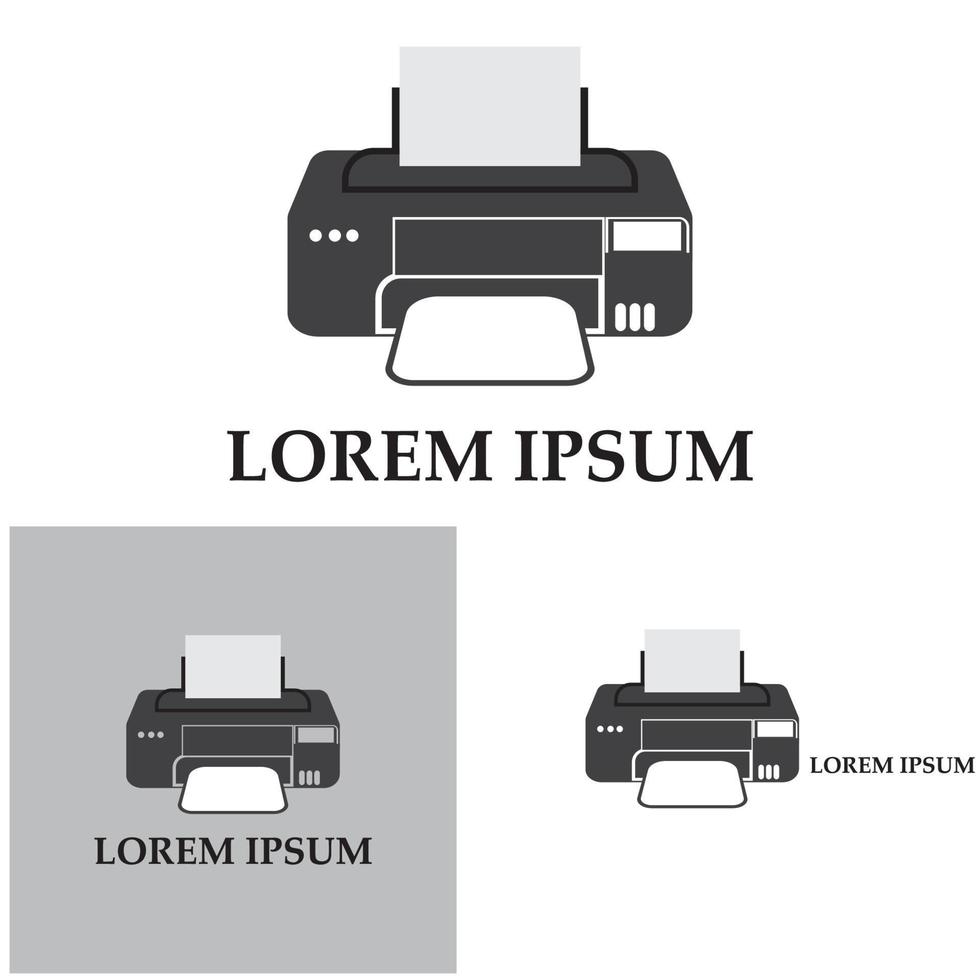 imprimante icône vecteur symbole illustration fond