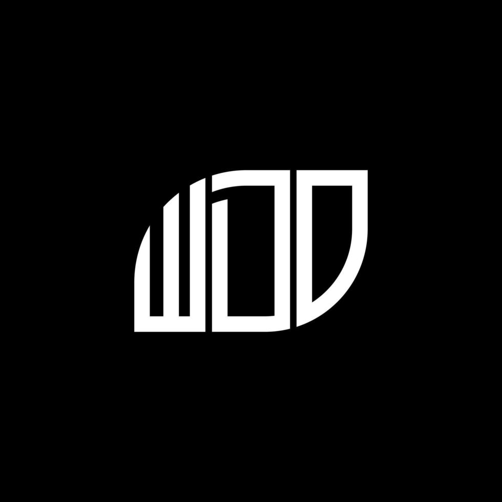 wdo lettre design.wdo lettre logo design sur fond noir. wdo concept de logo de lettre initiales créatives. wdo lettre design.wdo lettre logo design sur fond noir. w vecteur