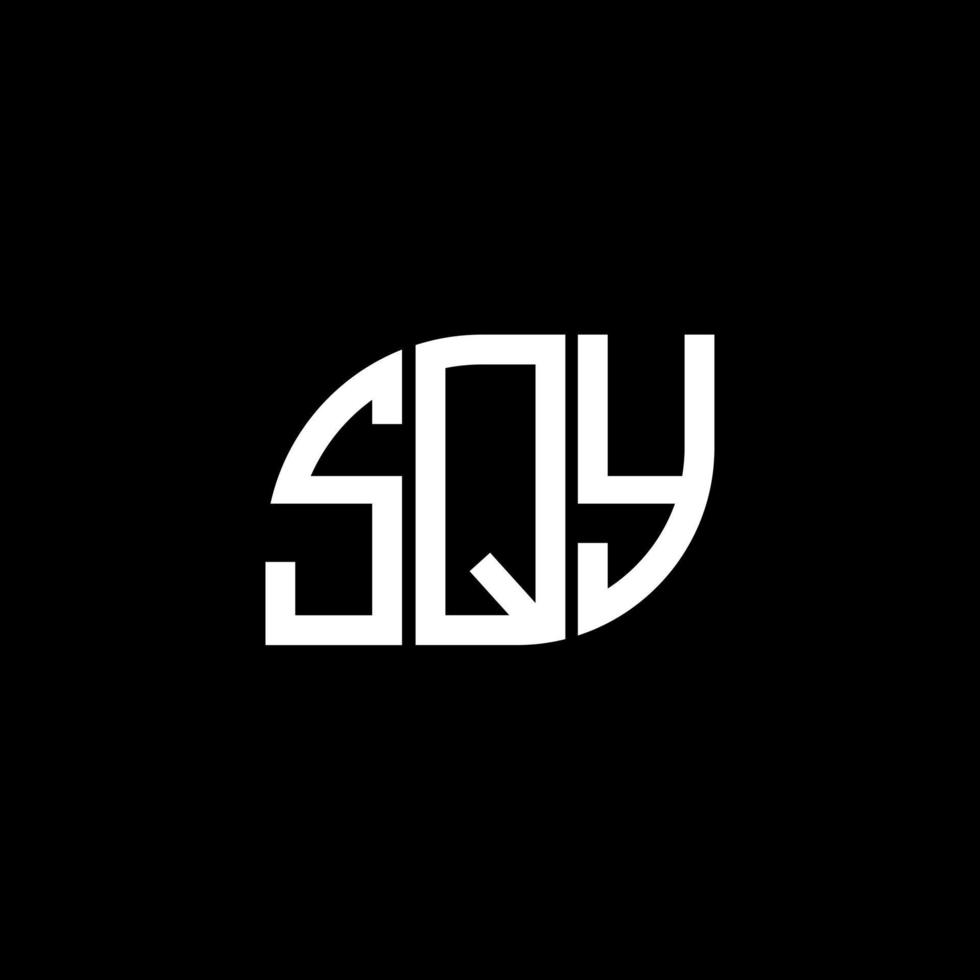 création de logo de lettre sqy sur fond noir. concept de logo de lettre initiales créatives sqy. conception de lettre sqy. vecteur