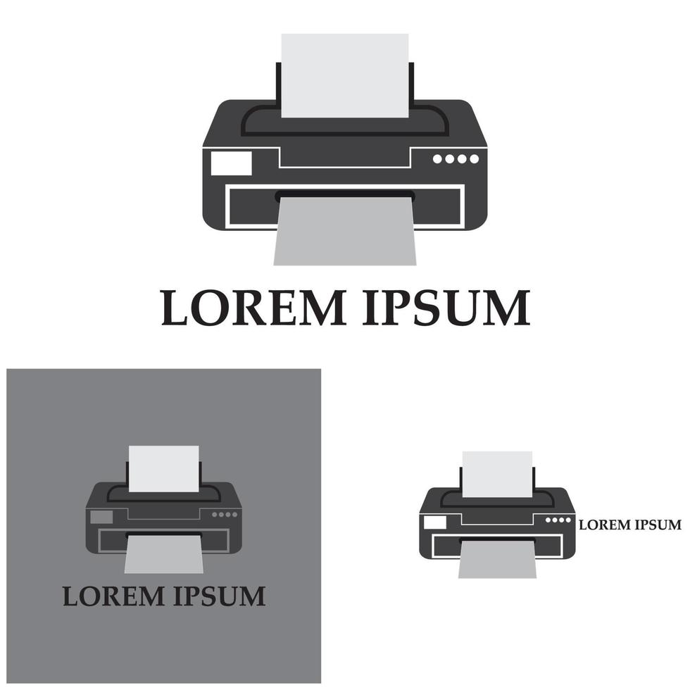 imprimante icône vecteur symbole illustration fond