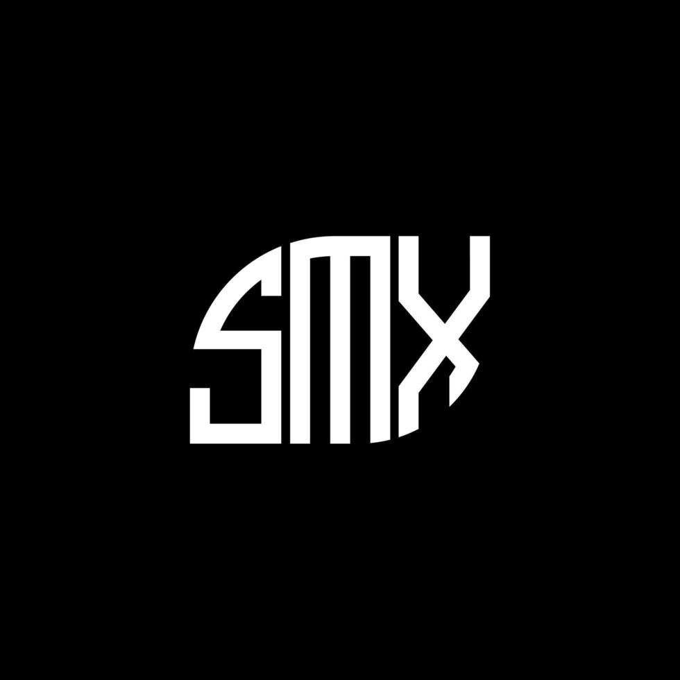 création de logo de lettre smx sur fond noir. concept de logo de lettre initiales créatives smx. conception de lettre smx. vecteur