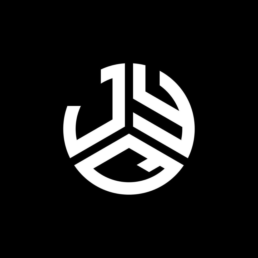 création de logo de lettre jyq sur fond noir. concept de logo de lettre initiales créatives jyq. conception de lettre jyq. vecteur